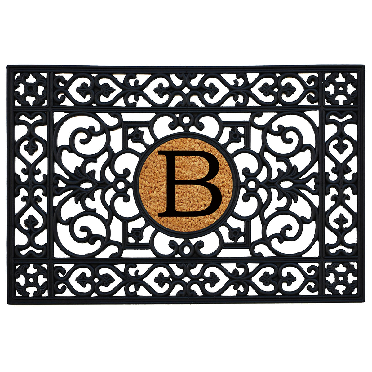 Calloway Mills 160012436B Rubber Monogram Insert Doormat, 2' X 3' (Letter B)