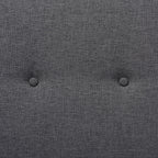 Baxton Studio Mid-Century Modern Dark Grey Upholstered Bench, 48.8 Fabric Seat with Walnut Finish