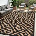 Sarben Waterproof Outdoor Rug 5X8 Ft, Patio Rug Mat, Reversible Plastic Straw Rug, Indoor/Outdoor Area Rugs Carpet For Rv, Campi