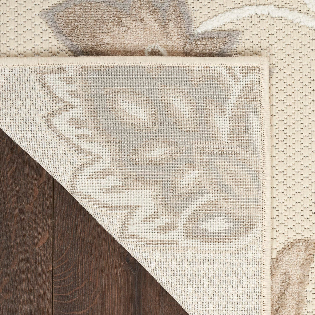Nourison Aloha Indoor-Outdoor Beige 2'8' X 4' Area Rug, Easy Cleaning, Non Shedding, Bed Room, Living Room, Dining Room, Backyard, Deck, Patio (3X4)