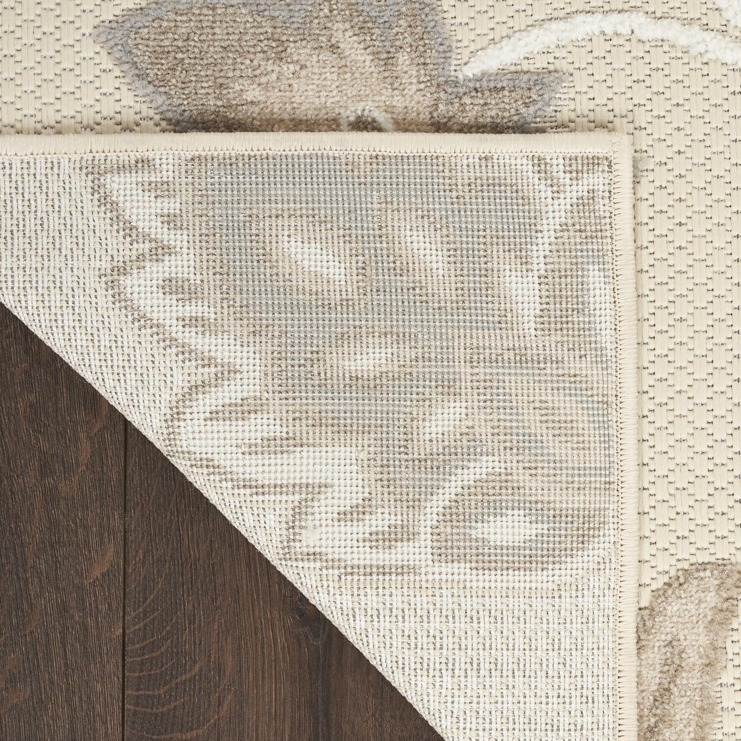Nourison Aloha Indoor/Outdoor Beige 6' X 9' Area Rug, Easy Cleaning, Non Shedding, Bed Room, Living Room, Dining Room, Kitchen (6X9)