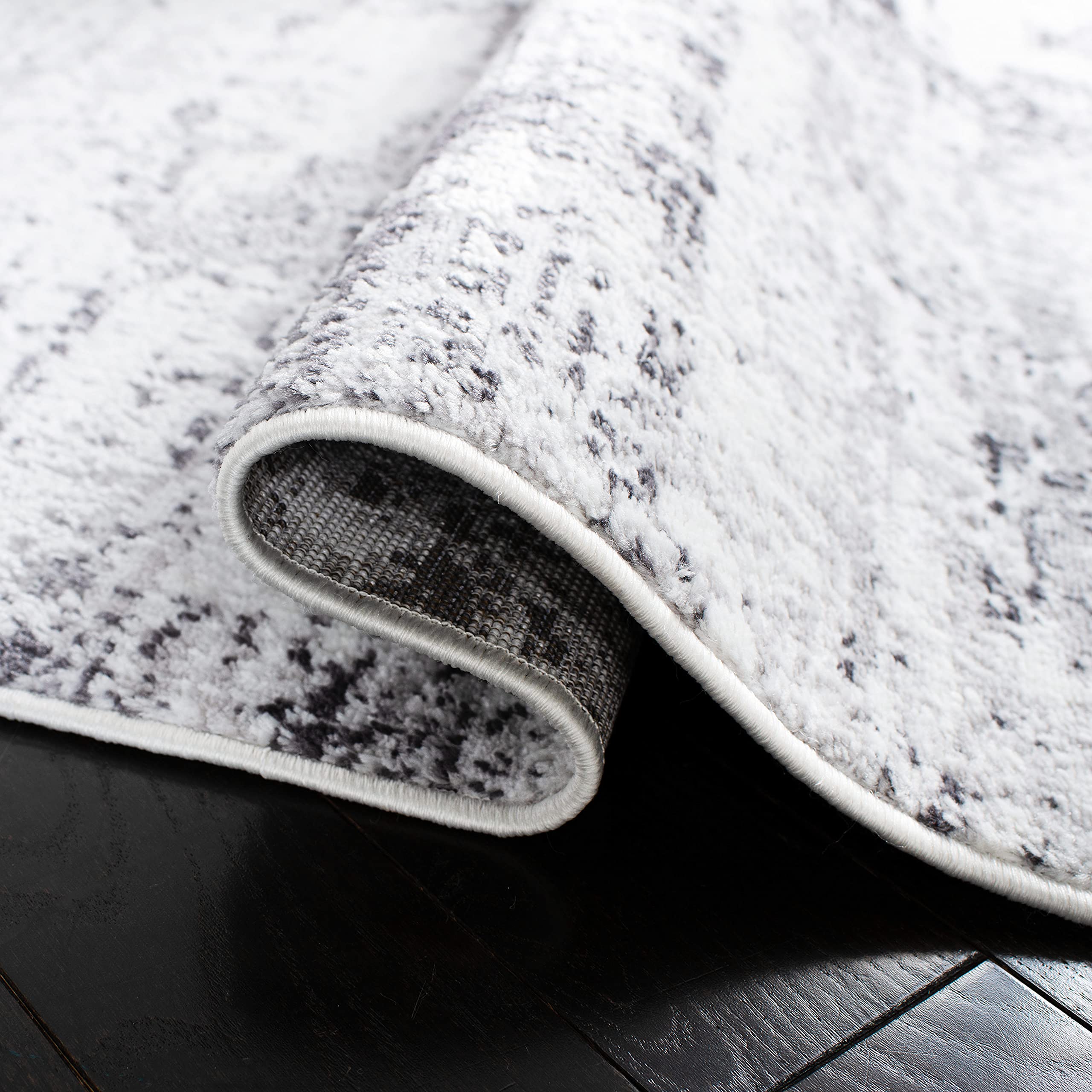 Safavieh Amelia Collection Runner Rug - 2'2'' X 14', Ivory & Grey, Modern Abstract Design, Non-Shedding & Easy Care, Ideal For H