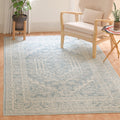 SAFAVIEH Adirondack Collection Area Rug - 4 Square, Slate & Ivory, Oriental Medallion Design, Non-Shedding & Easy Care, Ideal f
