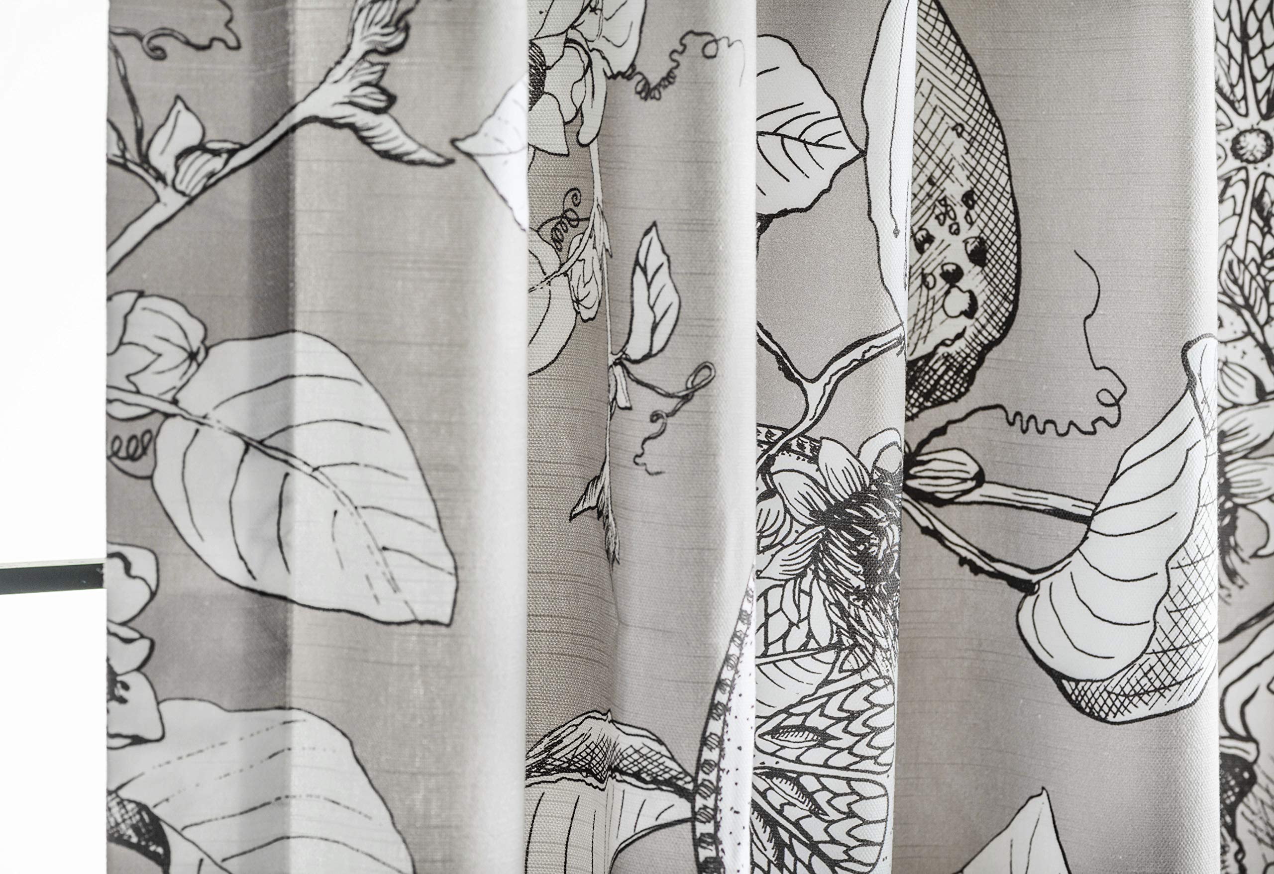 Maison D' Hermine Tailored Curtain 100% Cotton One Panel 50''X84'' Curtains, Easy Hanging With A Rod Pocket & Loop For Living Ro