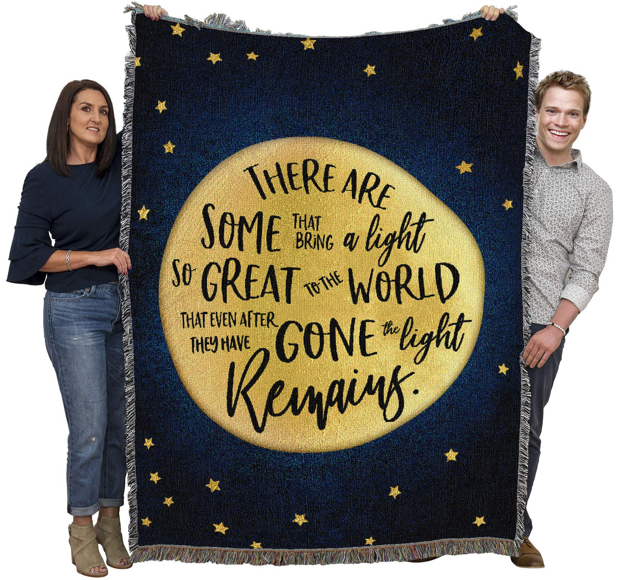 Pure Country Weavers There Are Some Who Bring A Light So Great Blanket Moon And Stars - Sympathy Bereavement Gift Tapestry Throw