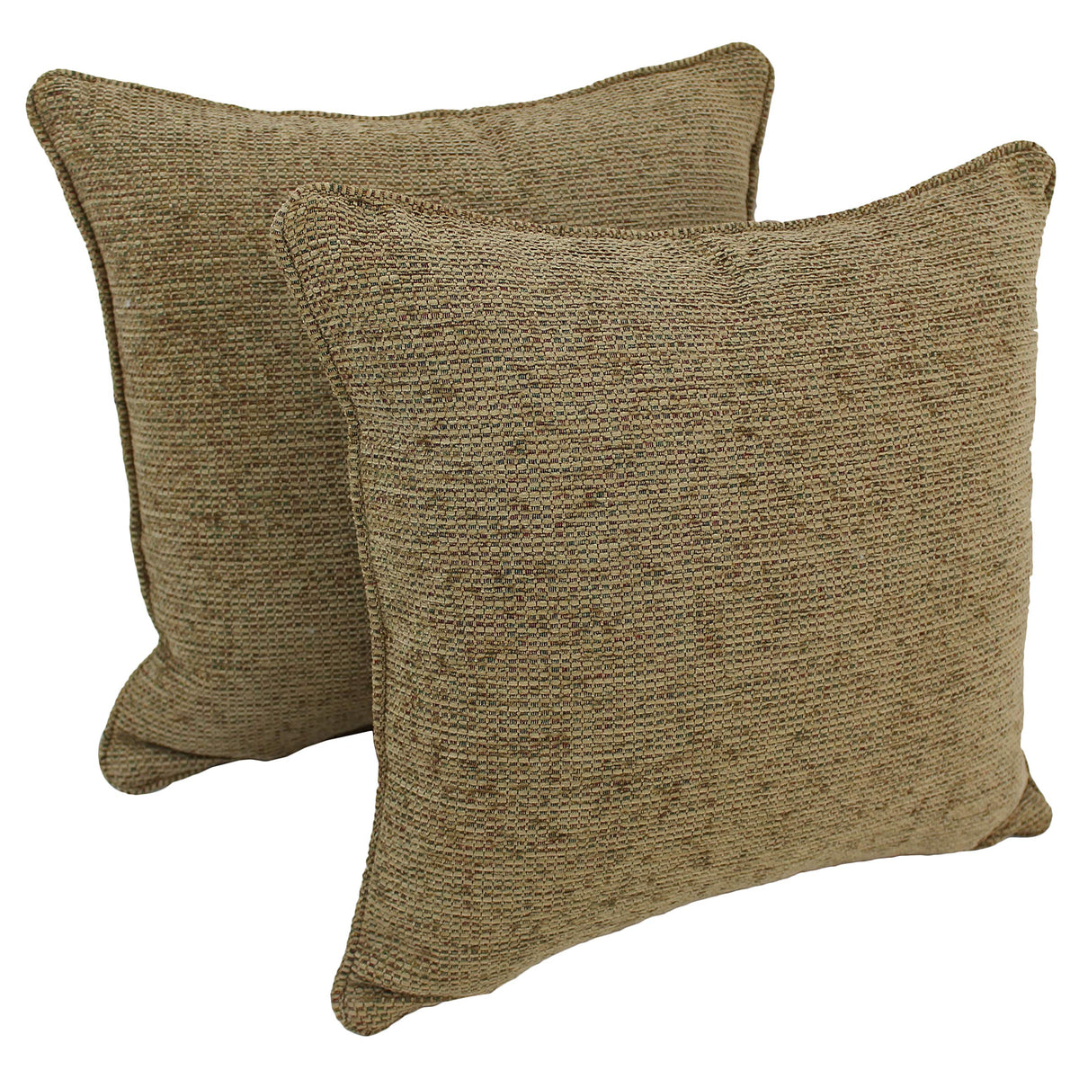 Blazing Needles Corded Jacquard Chenille Throw Pillows (Set of 2), 18&quot;, Macaroon