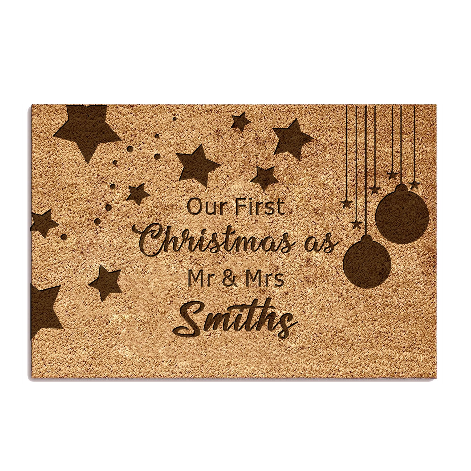 Christmas Door Mat Outdoor Personalized Welcome Mat For Front Door Merry Christmas Doormat Mr And Mrs Gifts Doormat For Indoor O