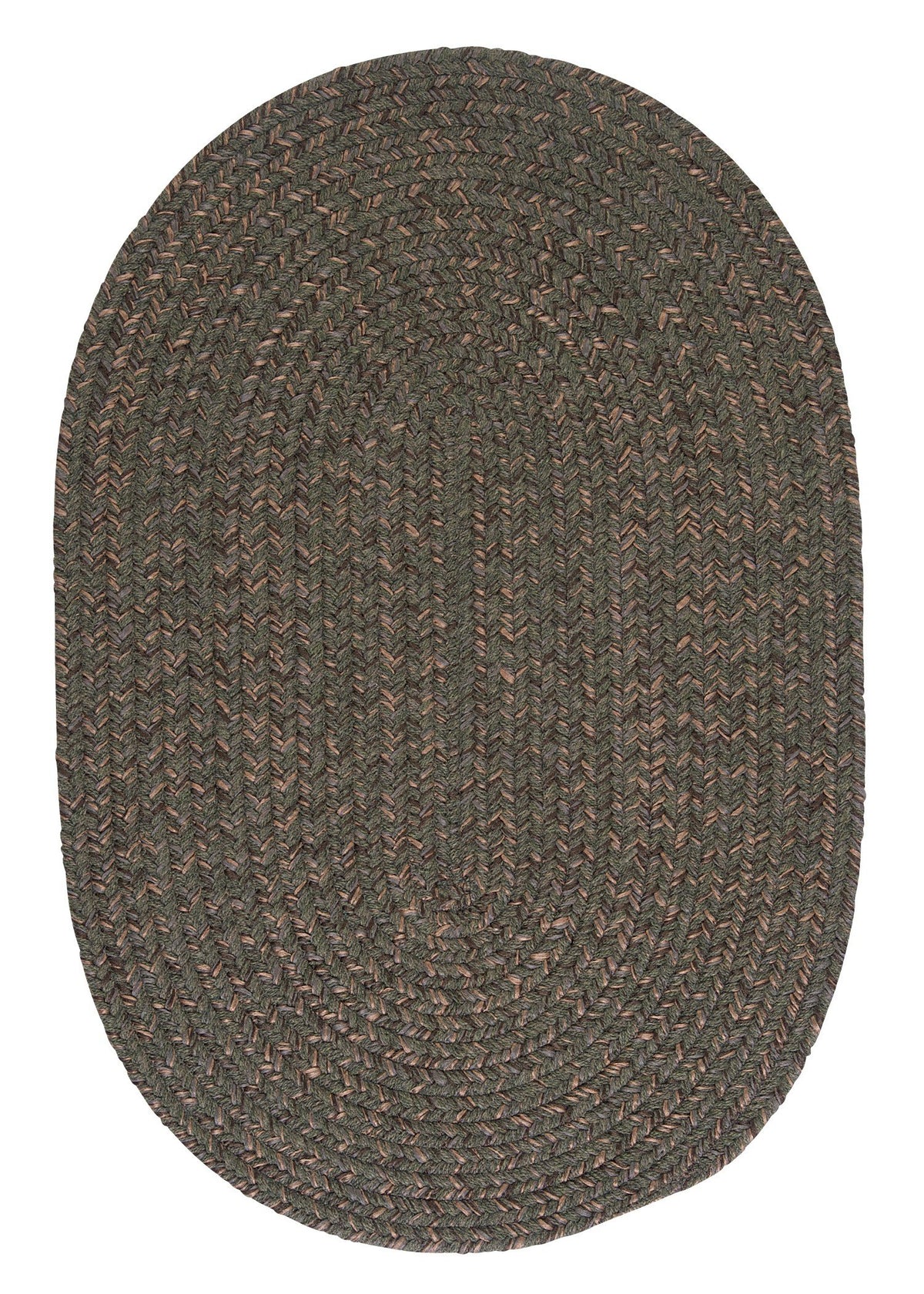 Hayward Oval Area Rug, 2 By 4-Feet, Olive