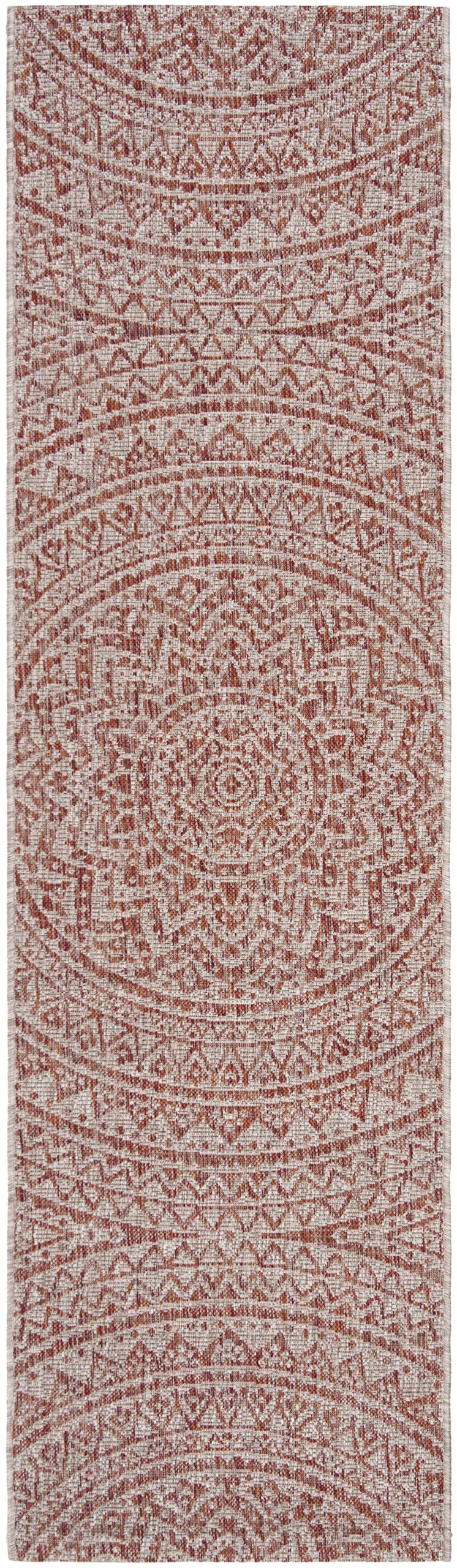 Safavieh Courtyard Collection 2'3' X 6'7' Light Beige/Terracotta Cy8734 Indoor/ Outdoor Waterproof Easy Cleaning Patio Backyard Mudroom Runner Rug