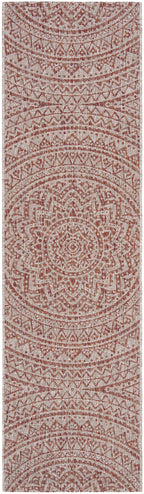Safavieh Courtyard Collection 2'3' X 8' Light Beige/Terracotta Cy8734 Indoor/ Outdoor Waterproof Easy Cleaning Patio Backyard Mudroom Runner Rug