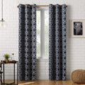 Sun Zero Barnett Trellis Blackout Grommet Curtain Panel, 40 x 95, Navy