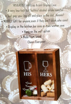 Dondor Enterprises Tic Tac Toe Shot Glass Drinking Game, Beer Bottle Opener Cap Game, His & Hers Wine Cork & Beer Cap Shadow Box