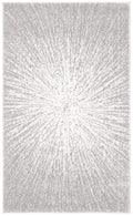 SAFAVIEH Evoke Collection 22 x 5 Dark Grey/Ivory EVK228H Abstract Burst Non-Shedding Living Room Bedroom Area Rug