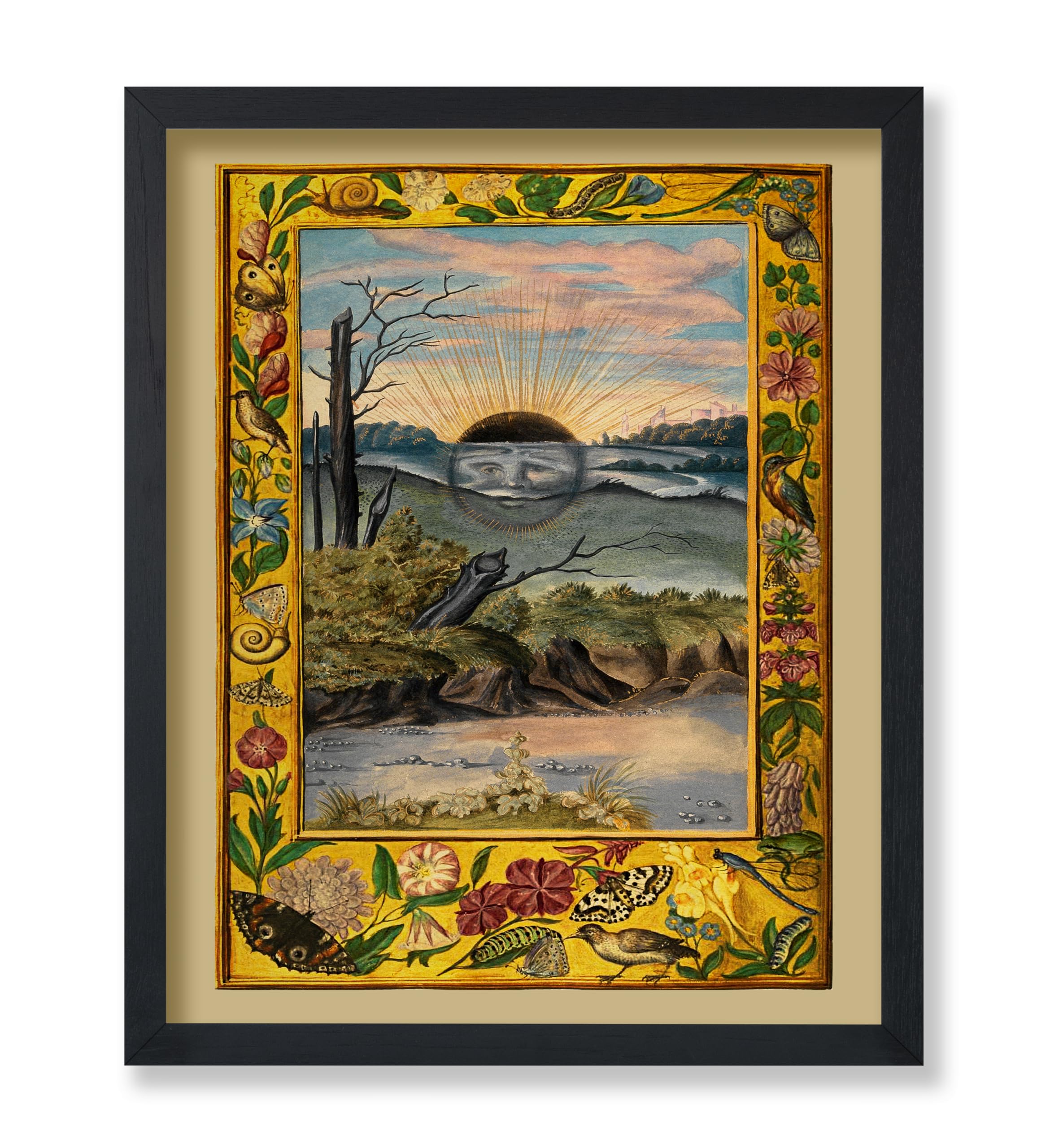 Poster Master Vintage Splendor Solis Poster - Retro Black Sun Print - Surrealism Art - Gift for Men & Women - Decor for Living R