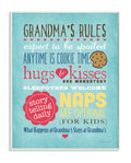Stupell Industries Grandma's Rules with Icons Wall Plaque Art, 10 x 0.5 x 15, Multi-Color