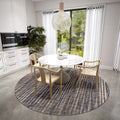 Addison Rugs Waverly 8' X 8' Awa31 Brown Indoor Outdoor Round Rug, Easy Clean, Machine Washable, Non Shedding, Bedroom, Living Room, Dining Room, Kitchen, Patio Rug