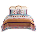 Greenland Home Thalia Quilted Bedding Set, 3-Piece Full/Queen, Tango, One Set