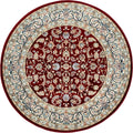 Unique Loom Narenj Collection Area Rug - Leeds (5 1 Round, Burgundy/ Beige)
