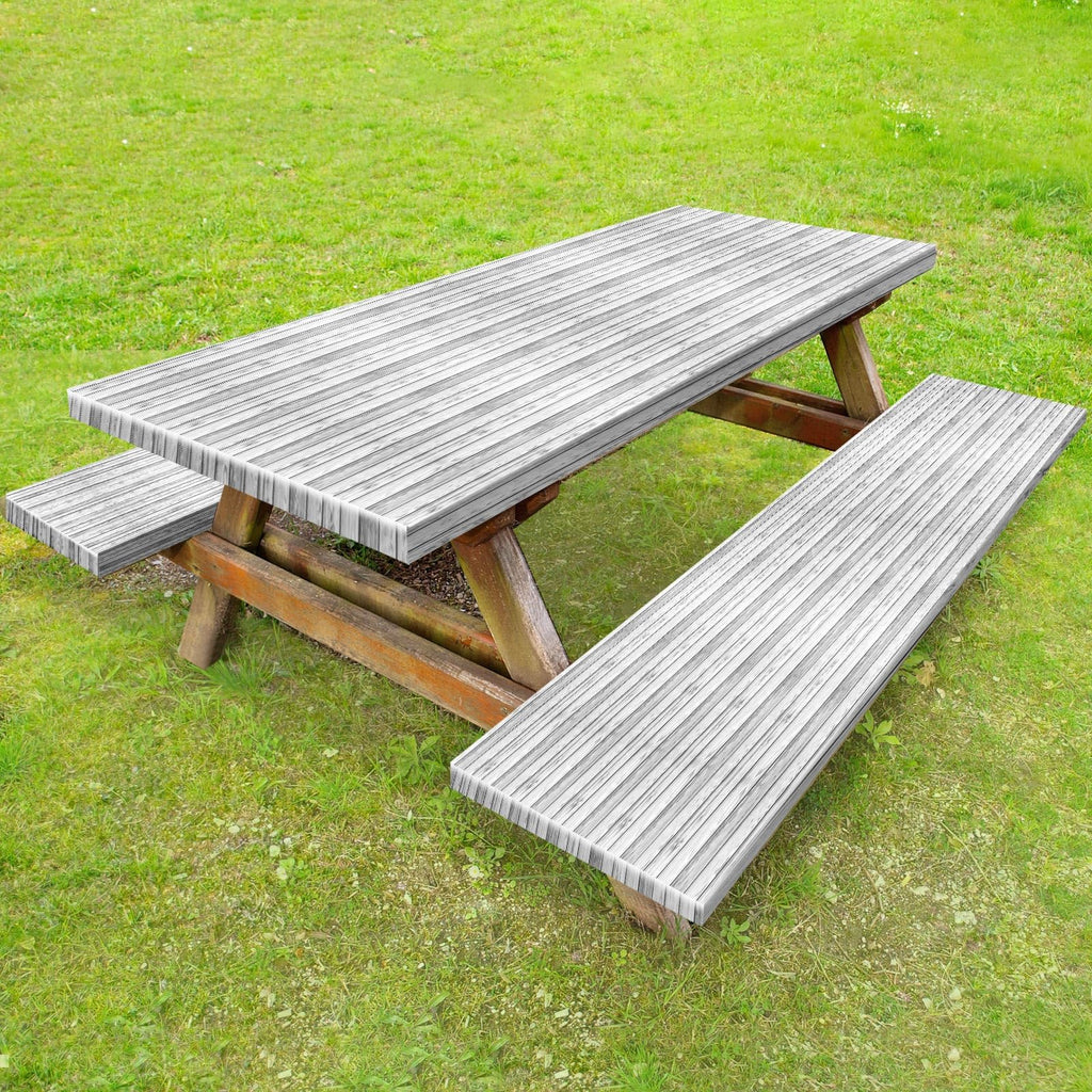 3 Pcs Vinyl Picnic Table And Bench Fitted Tablecloth Cover Set 6 Ft 30 X 72 Inch Flannel Backing Rectangular Elastic Edged Picnic Table Cover For Summer Outdoor Patio Travel (Retro Sunflower)