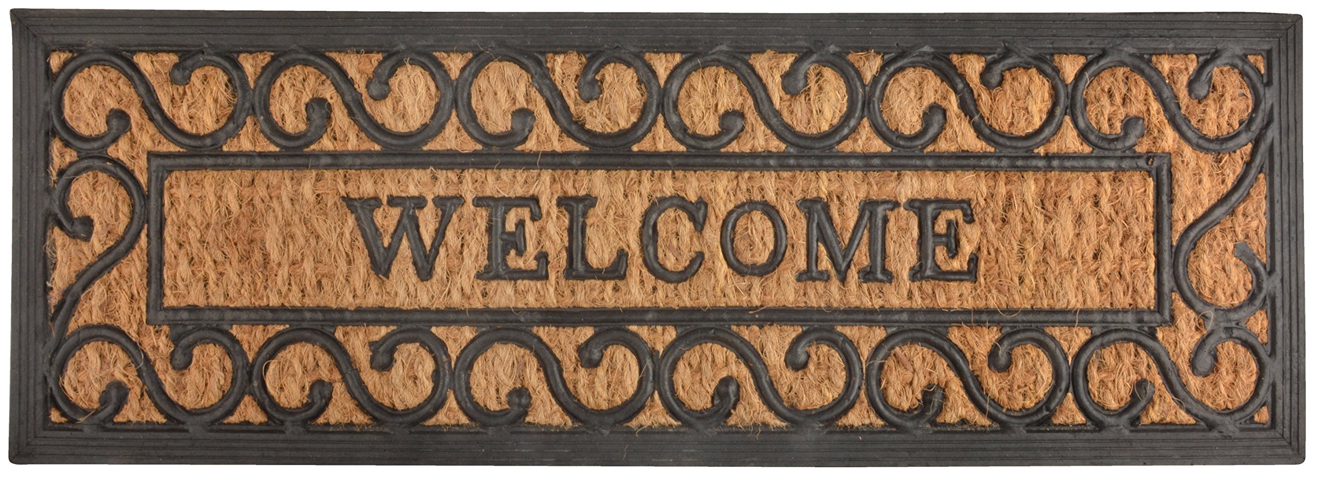 Esschert Design Rb169 Long Welcome Rubber & Coir Doormat
