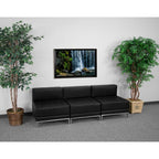 Flash Furniture HERCULES Imagination Series Black LeatherSoft Lounge Set, 3 Pieces