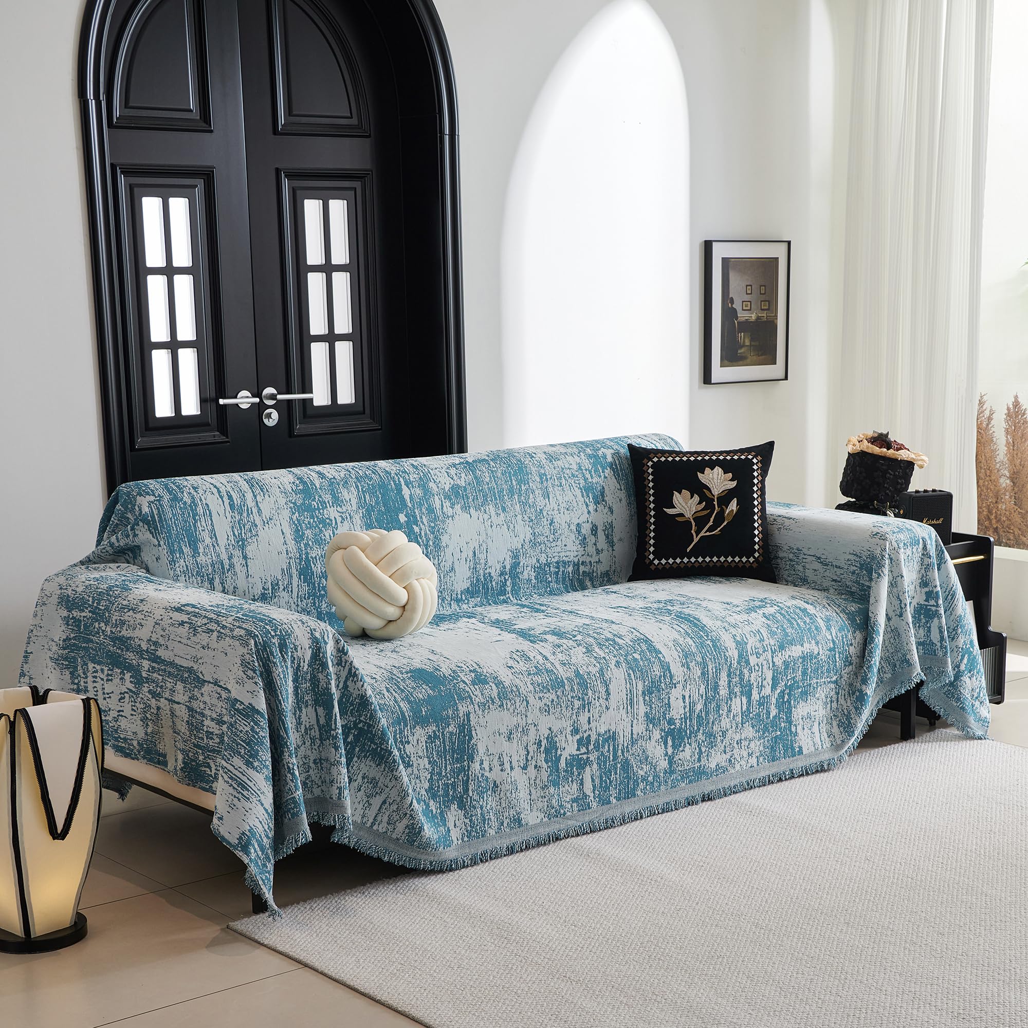 Mysky Home Couch Cover For Sectional Sofa Set Furniture Sofa Cover Washable For Dog Cat Pet Couch Cover 3 Cushion Couch Sofa Che