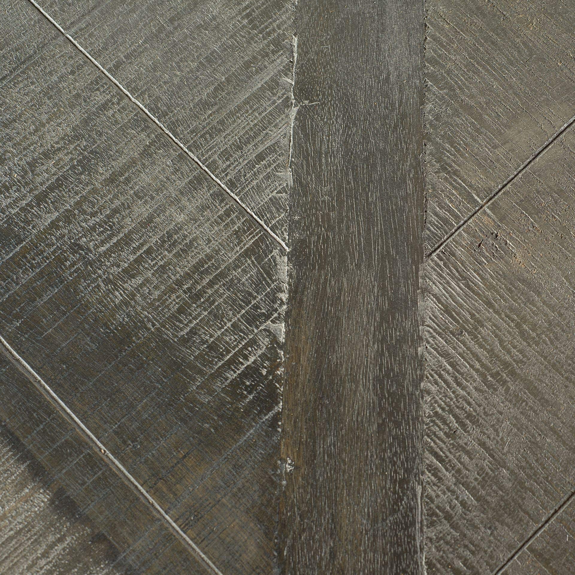 HomeRoots Brown 54&quot; Circular Solid Wood Top with Pedestal Style Base Dining Table