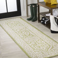 Jonathan Y Smb101E-210 Sinjuri Medallion Textured Weave Indoor Outdoor Area-Rug, Bohemian Coastal Traditional Easy-Cleaning,Bedr