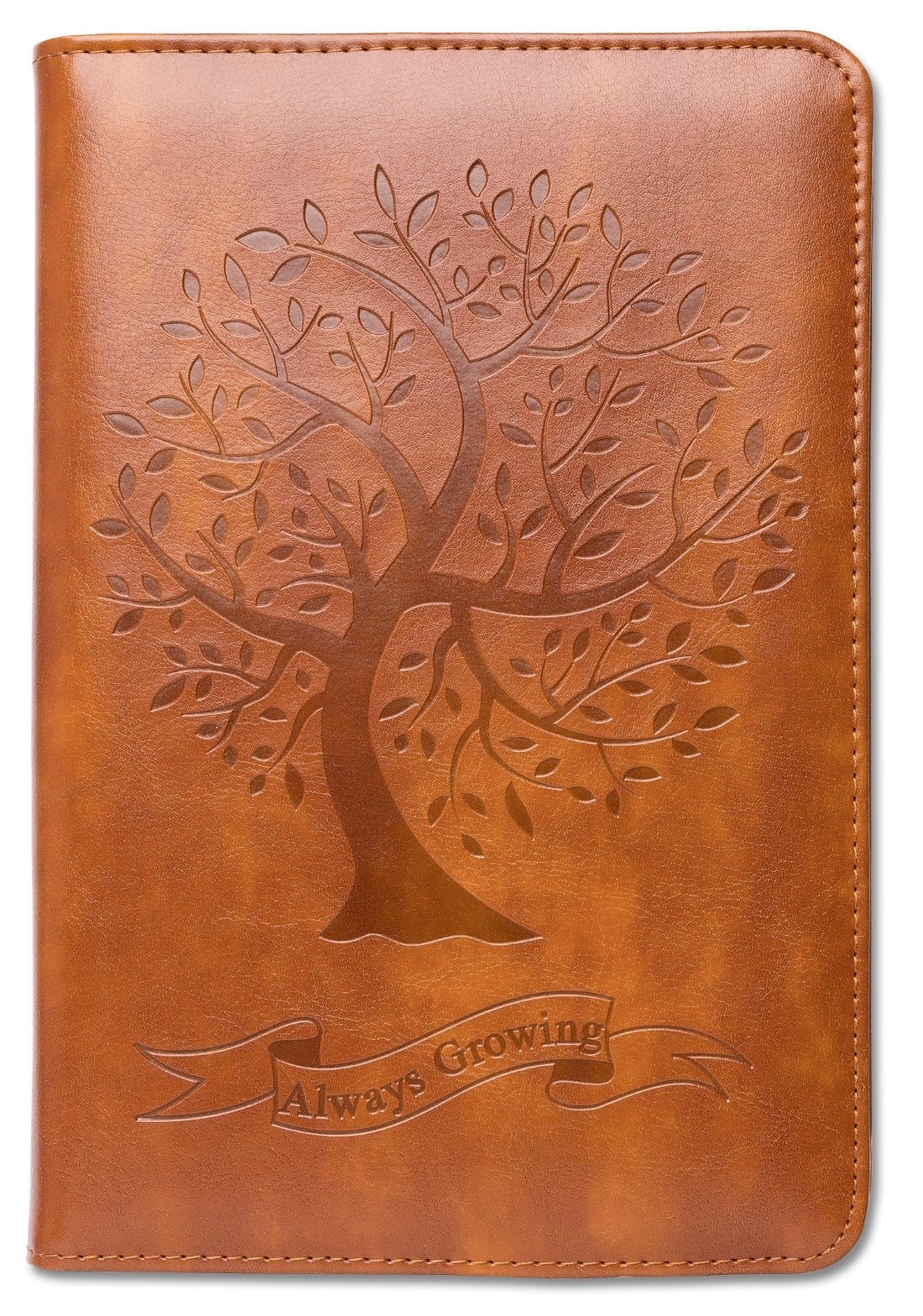 Tree Writing Journal By Sohospark, Refillable Faux Leather, Lined Personal Diary, 6X8.75 Notebook For Writers. Fountain Pen Frie