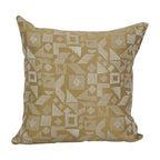 Blazing Needles Square Polyester Jacquard Throw Pillows, 17", Nina Camel 4 Count