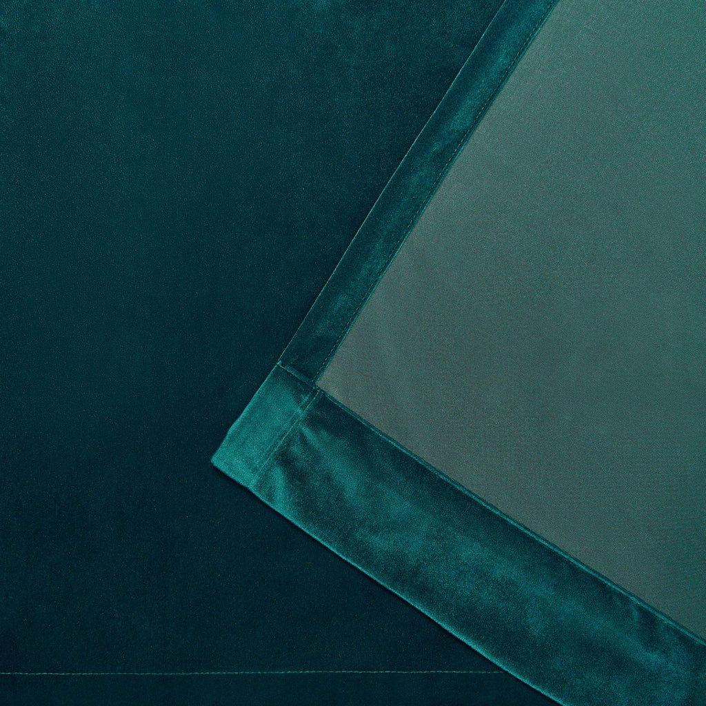 Exclusive Home Curtains Velvet Hidden Tab Top Curtain Panel, 52X96, Teal, 2 Panels