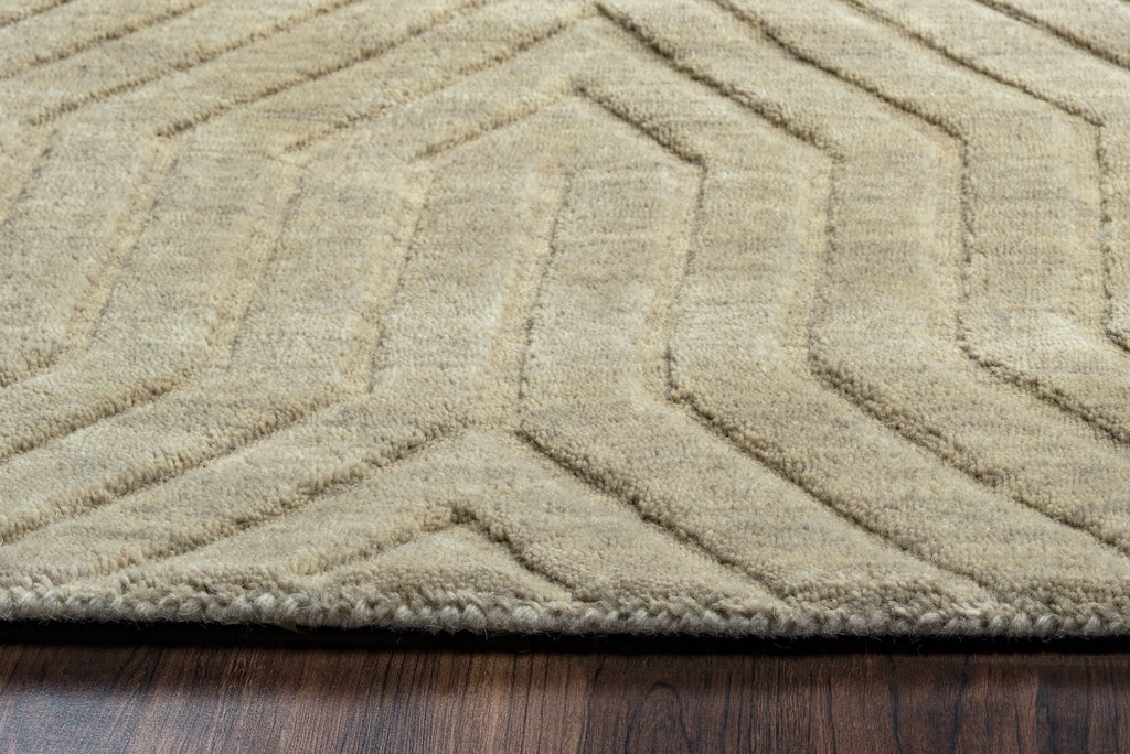 Rizzy Home | Tc8580 | Technique Collection | Wool Area Rug | 2'6" X 8' | Tan Solid