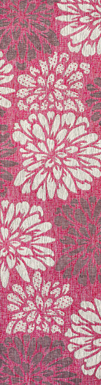 Jonathan Y Smb110F-210 Zinnia Modern Floral Textured Weave Indoor Outdoor Area Rug, Bohemian Coastal Mediterranean Easy Cleaning