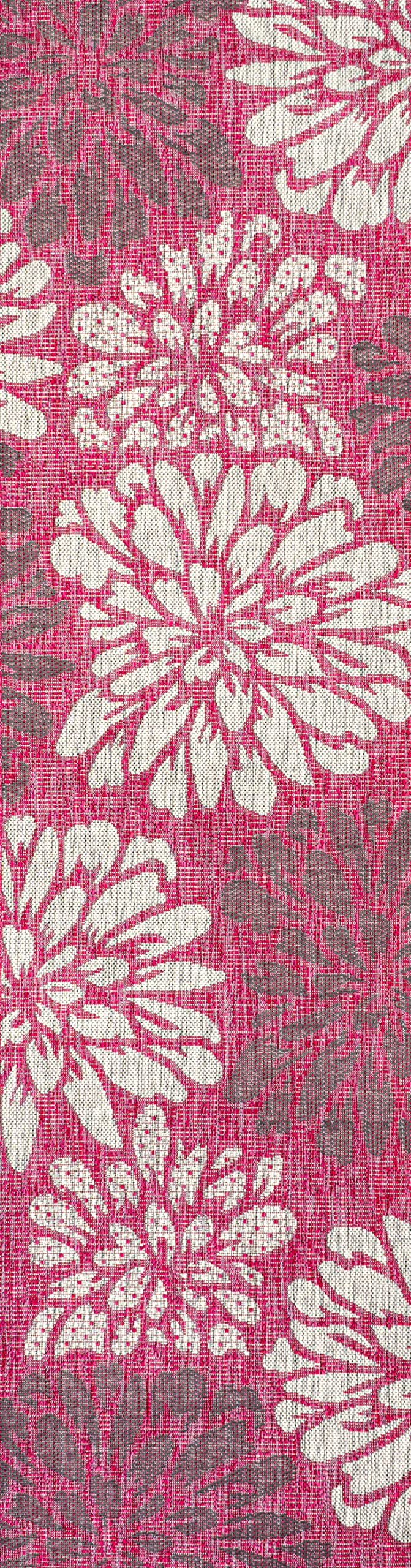 Jonathan Y Smb110F-210 Zinnia Modern Floral Textured Weave Indoor Outdoor Area Rug, Bohemian Coastal Mediterranean Easy Cleaning