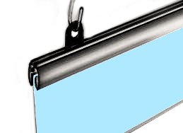 Wide World Maps & More! Just Hang-It! 18' Just Hang-It! Wall Hanging Black Rail Set Black Polybag W/Card Top