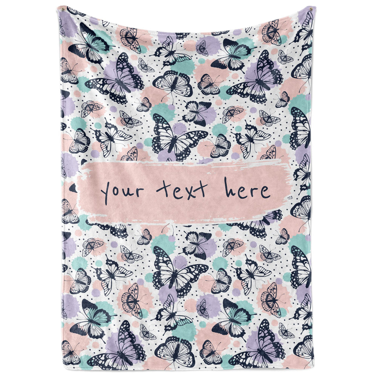 Personalized Butterfly Blanket | Custom Baby Blanket | Baby Girl Stuff | Soft Customized Throw Blankets For Girls | Monogrammed