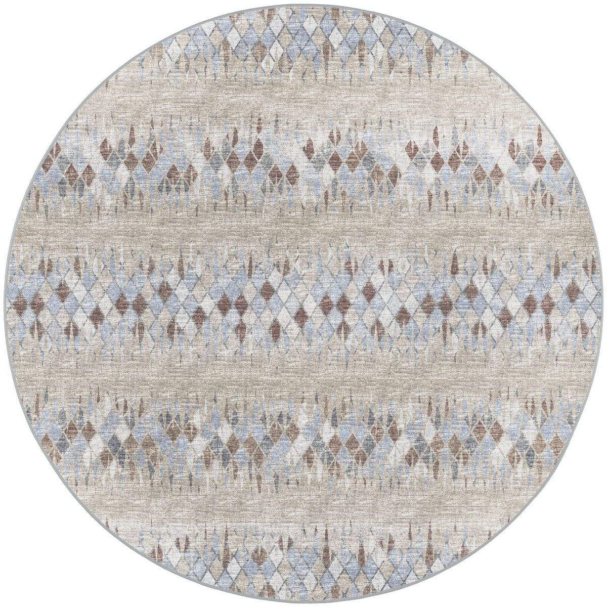 Winslow Wl5 Taupe Transitional Rug Round 6' X 6'