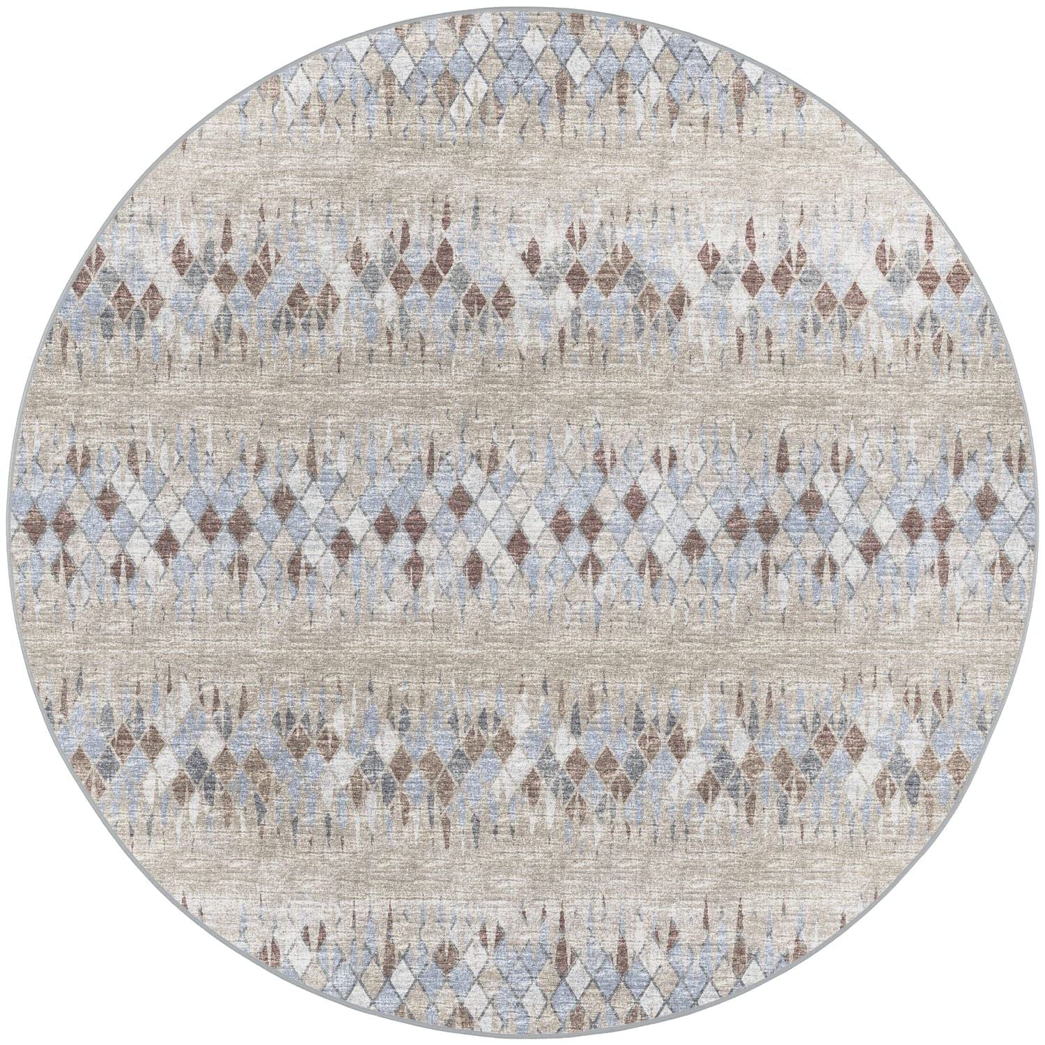 Winslow Wl5 Taupe Transitional Rug Round 6' X 6'