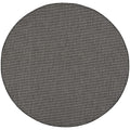 Nourison Positano Indoor/Outdoor Charcoal 6' X Round Area Rug, Easy Cleaning, Non Shedding, Bed Room, Living Room, Dining Room,