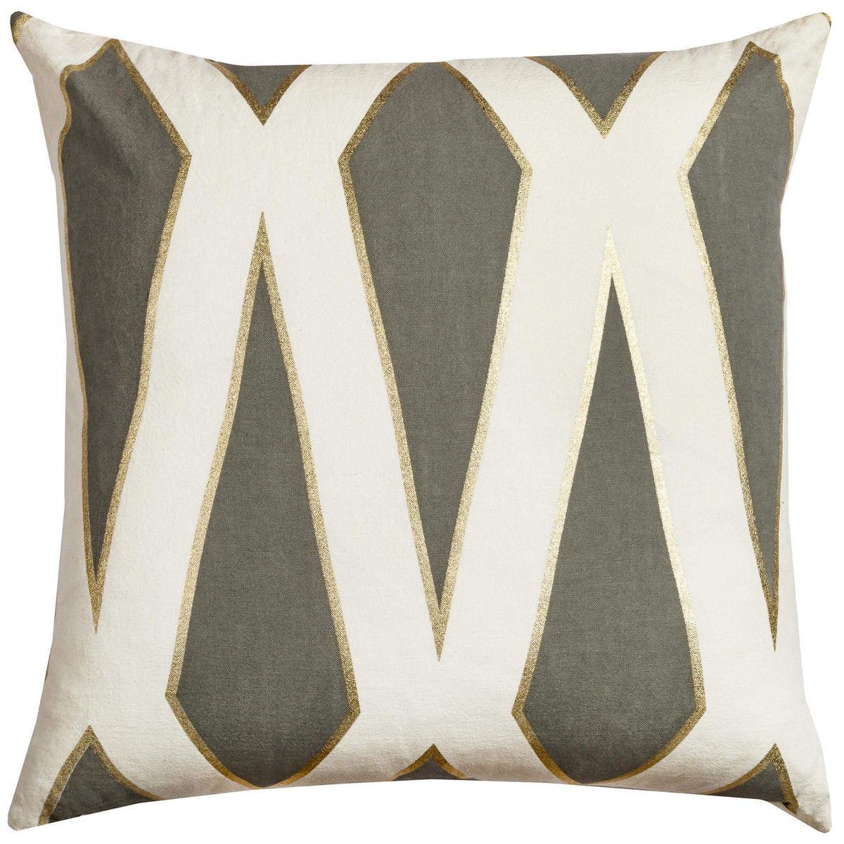 Rizzy Home T10544 Decorative Pillow, 20&quot;X20&quot;, Gray/Neutral/Metallic