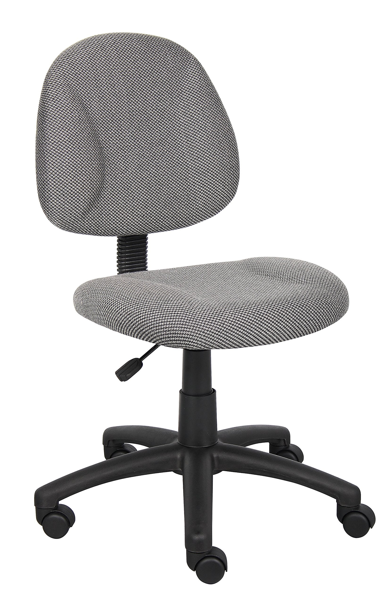Boss Office Products Perfect Posture Delux Fabric Task Chair Without Arms In Grey