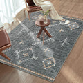 ILANGO Area Rug 8x10 for Living Room Bedroom Washable Moroccan Boho Rugs for High Traffic Area Non Slip & Non-Shedding Rugs Fa