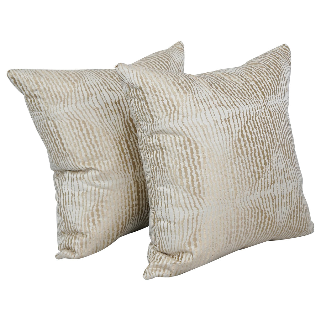 Blazing Needles Square Polyester Jacquard Throw Pillows, 17", Ashfield Alabas 2 Count