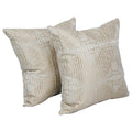 Blazing Needles Square Polyester Jacquard Throw Pillows, 17", Ashfield Alabas 2 Count