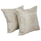 Blazing Needles Square Polyester Jacquard Throw Pillows, 17", Ashfield Alabas 2 Count