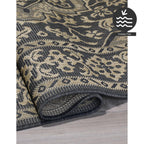 Fh Home Flat Woven Outdoor Rug - Waterproof, Easy To Clean, Stain Resistant - Premium Polypropylene Yarn - Vintage - Porch, Deck
