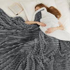 Bedsure Sherpa Blanket Queen Size For Bed - Super Soft Cozy Blanket Gift, Fleece Thick Warm Blanket For Winter, Dark Grey, 90X90