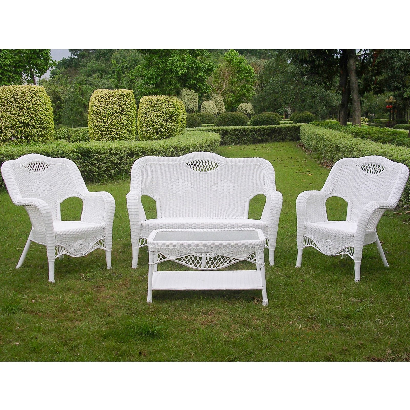 International Caravan Riviera 4-Piece Outdoor Seating Group