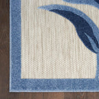 Nourison Aloha Indoor/Outdoor Blue/Grey 7'10' X 10'6' Area Rug, Easy Cleaning, Non Shedding, Bed Room, Living Room, Dining Room, Kitchen (8X11)