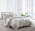 Tommy Bahama - Queen Comforter Set, Reversible Cotton Bedding with Matching Shams, Oeko-Tex Certified (Bakers Bluff Blue)